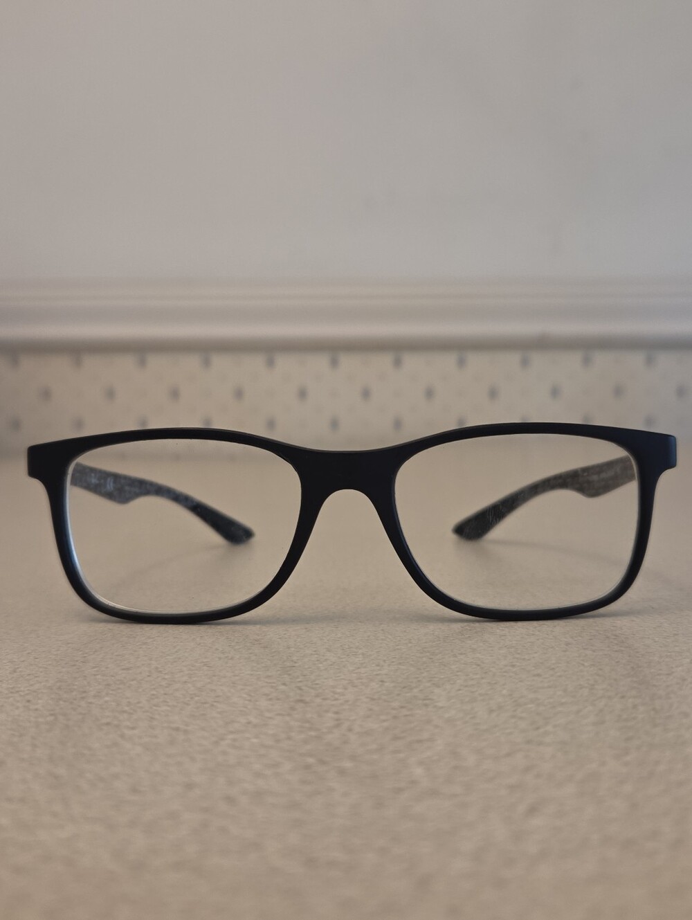 Ray-Ban FRAMEONLY Rectangle Carbon Fiber Full Rim Eyeglasses
